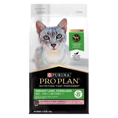 Purina Prp Plan Weight Loss. Sterilised Salmon & Tuna Formula with Probiotics Dry Cat Food