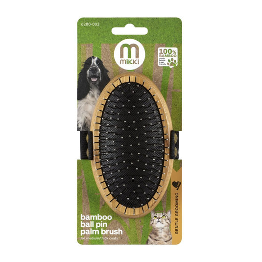 Mikki Bamboo Ball Pin Palm Brush for Medium/Thick Coats