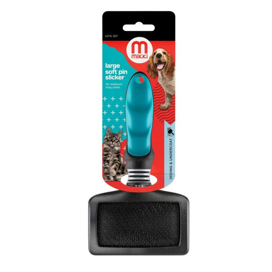 Mikki Soft Pin Slicker for fine/medium dog and cat coats