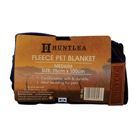 Huntlea Leather Luxury Fleece Dog Blankets: MEDIUM