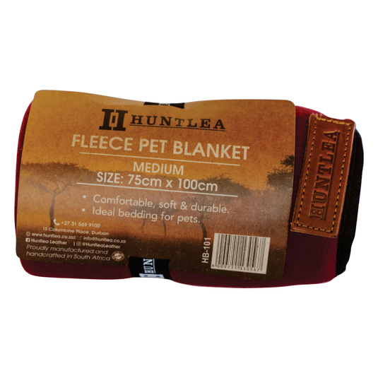 Huntlea Leather Luxury Fleece Dog Blankets: MEDIUM