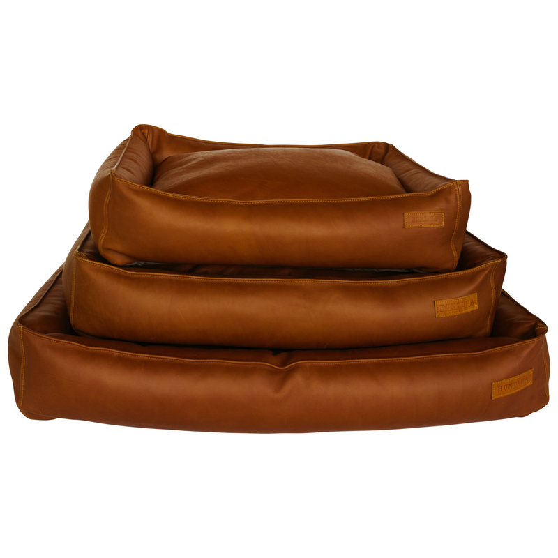 Load image into Gallery viewer, Huntlea Leather Luxury Slumber Bolster Dog Bed
