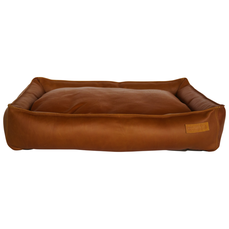 Load image into Gallery viewer, Huntlea Leather Luxury Slumber Bolster Dog Bed
