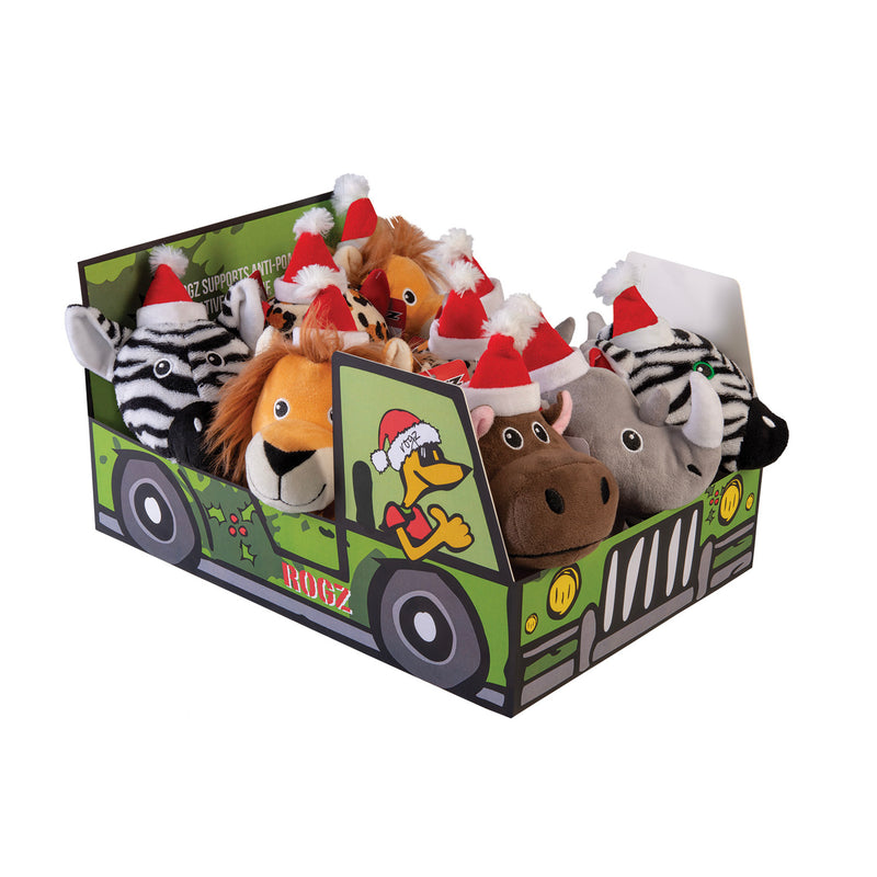 Load image into Gallery viewer, ROGZ Dog Safari Xmas Plush Toys - Mixed
