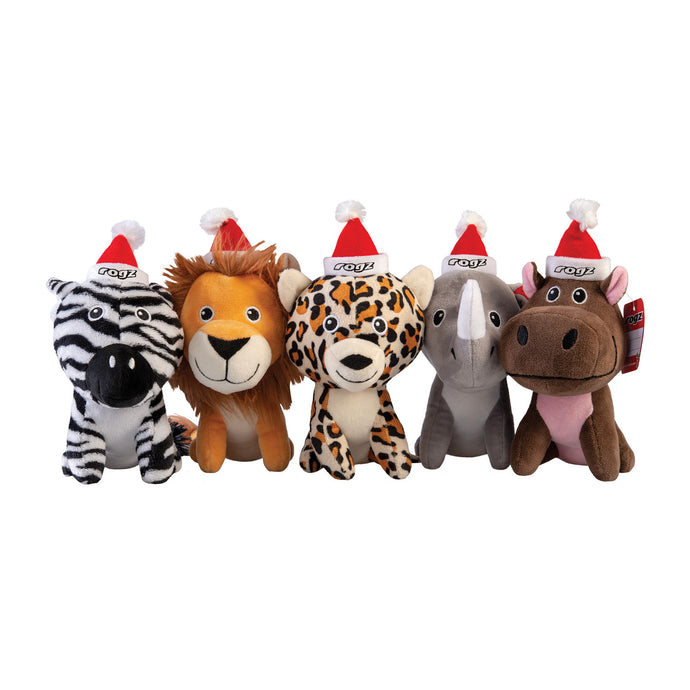 ROGZ Dog Safari Xmas Plush Toys - Mixed