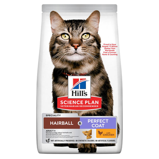 Hills Science Plan Hairball & Perfect Coat Adult with Chicken